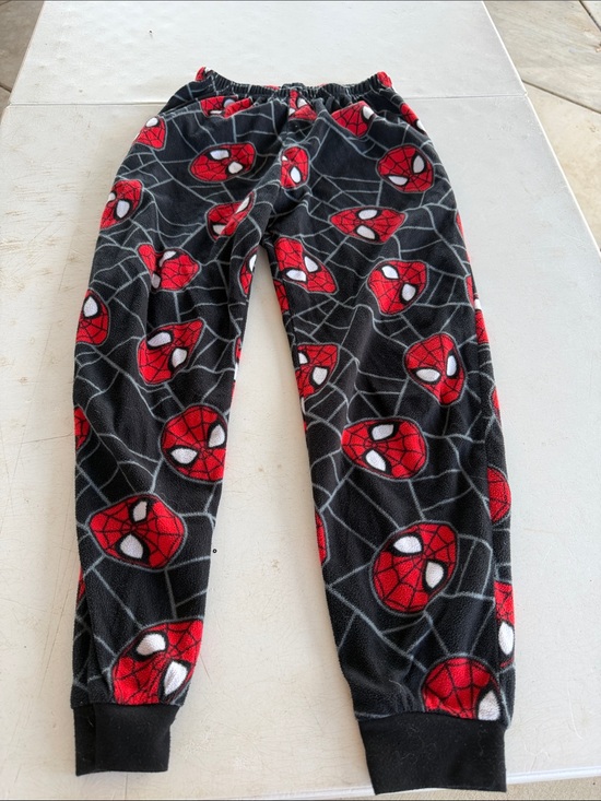Marvel Other - Marvel Spiderman Kids Red & Black Spider Face Fleece Pajama Pants